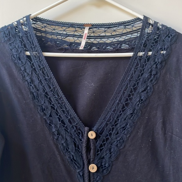 Free People Black Linen Dress XS - Picture 5 of 6